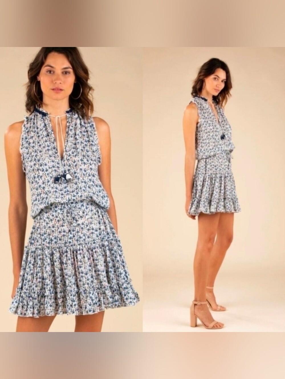 Poupette St Barth Clara Mini Dress Blue